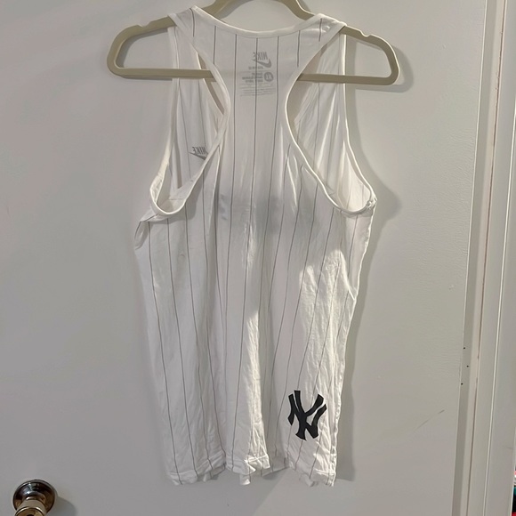 Nike Yankees Bronx Bomber Pinstripe White Racerback Tank Top - Picture 3 of 5